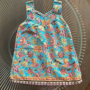 Cotton floral batik print girls sun dress